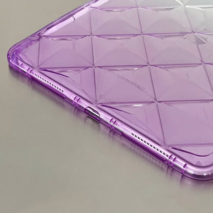 For iPad Air 11 2024 / iPad Pro 11 Gradient Diamond Plaid TPU Tablet Case(Gradient Purple) - iPad Pro 11 (2022/2021) Cases by buy2fix | Online Shopping UK | buy2fix