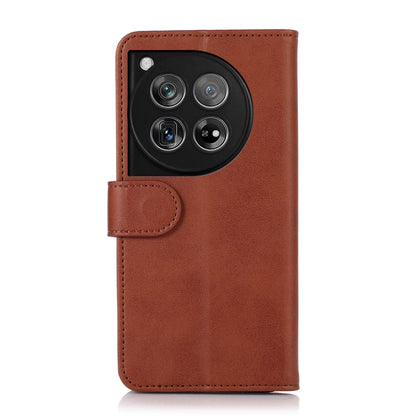 For OnePlus 12 Cow Texture Leather Phone Case(Brown) - OnePlus Cases by buy2fix | Online Shopping UK | buy2fix