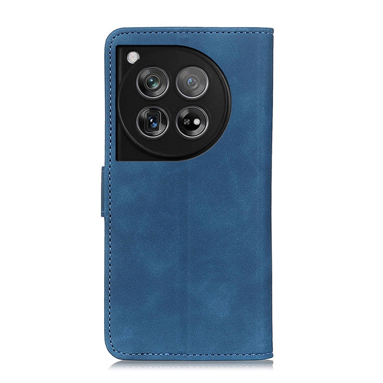 For OnePlus 12 KHAZNEH Retro Texture Leather Phone Case(Blue) - OnePlus Cases by buy2fix | Online Shopping UK | buy2fix