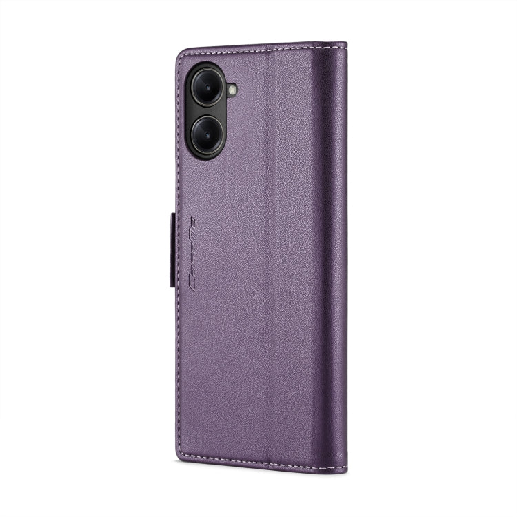 For Realme 10 Pro 5G CaseMe 023 Butterfly Buckle Litchi Texture RFID Anti-theft Leather Phone Case(Pearly Purple) - Realme Cases by CaseMe | Online Shopping UK | buy2fix