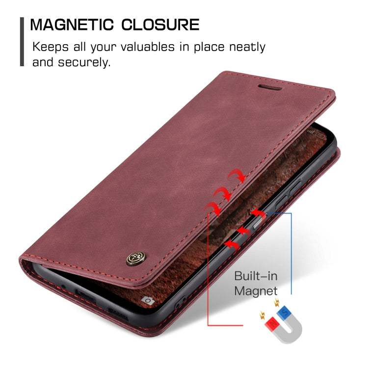 For Xiaomi Redmi Note 13 5G CaseMe 013 Multifunctional Horizontal Flip Leather Phone Case(Wine Red) - Xiaomi Cases by CaseMe | Online Shopping UK | buy2fix