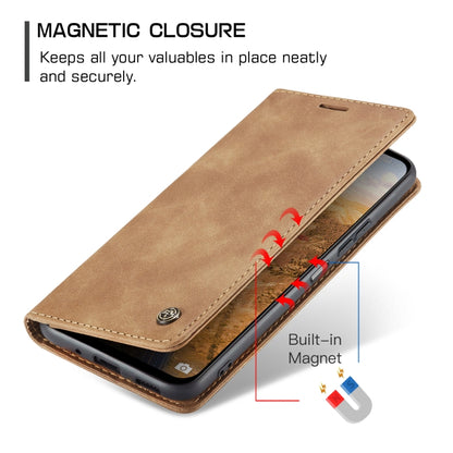 For Xiaomi Redmi Note 13 5G CaseMe 013 Multifunctional Horizontal Flip Leather Phone Case(Brown) - Xiaomi Cases by CaseMe | Online Shopping UK | buy2fix