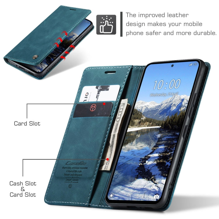 For Xiaomi Redmi Note 13 Pro 4G CaseMe 013 Multifunctional Horizontal Flip Leather Phone Case(Blue) - Xiaomi Cases by CaseMe | Online Shopping UK | buy2fix