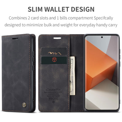 For Xiaomi Redmi Note 13 Pro+ CaseMe 013 Multifunctional Horizontal Flip Leather Phone Case(Black) - Xiaomi Cases by CaseMe | Online Shopping UK | buy2fix