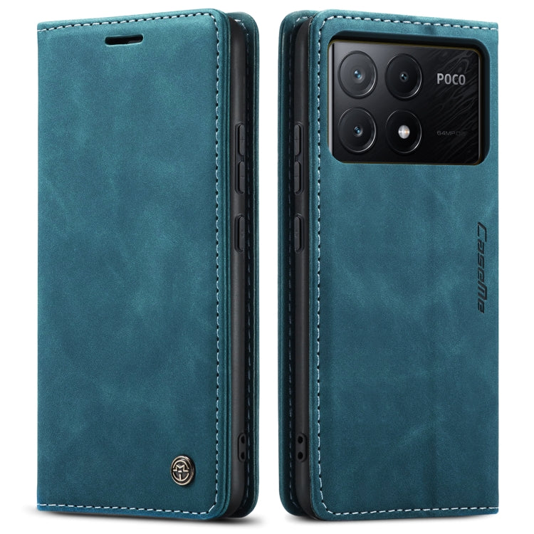 For Xiaomi Redmi K70E 5G CaseMe 013 Multifunctional Horizontal Flip Leather Phone Case(Blue) - K70E Cases by CaseMe | Online Shopping UK | buy2fix