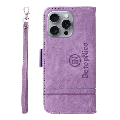 For iPhone 16 Pro Max BETOPNICE Dual-side Buckle Leather Phone Case(Purple) - iPhone 16 Pro Max Cases by BETOPNICE | Online Shopping UK | buy2fix