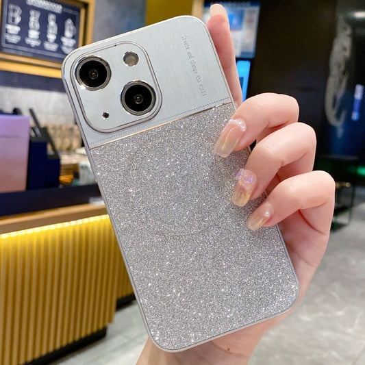 For iPhone 14 Plus Magsafe Magnetic Metallic Glitter Powder Shockproof Phone Case(Grey) - iPhone 14 Plus Cases by buy2fix | Online Shopping UK | buy2fix