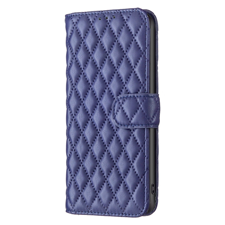 For iPhone 16 Plus Diamond Lattice Wallet Flip Leather Phone Case(Blue) - iPhone 16 Plus Cases by buy2fix | Online Shopping UK | buy2fix