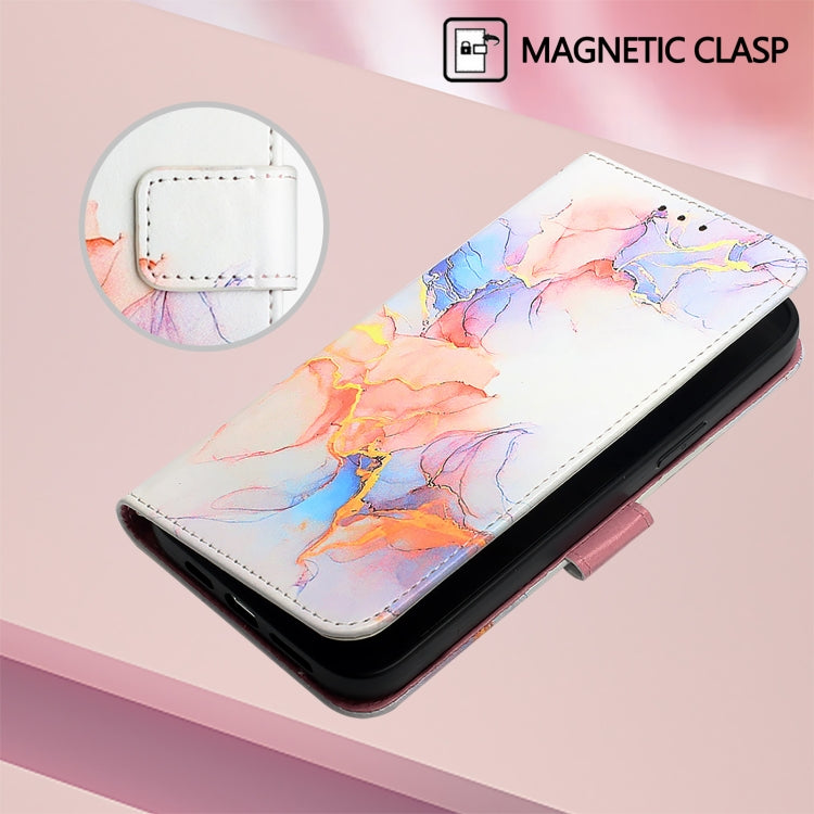 For iPhone SE 2024 PT003 Marble Pattern Flip Leather Phone Case(Galaxy Marble White LS004) - More iPhone Cases by buy2fix | Online Shopping UK | buy2fix