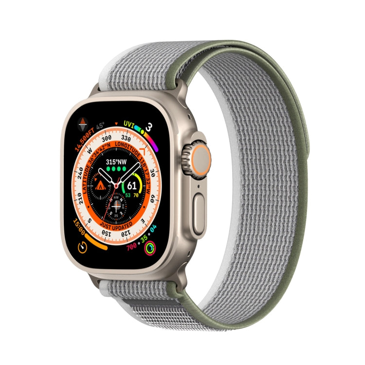 For Apple Watch 3 38mm DUX DUCIS YJ Series Nylon Watch Band(Green Grey) - Watch Bands by DUX DUCIS | Online Shopping UK | buy2fix