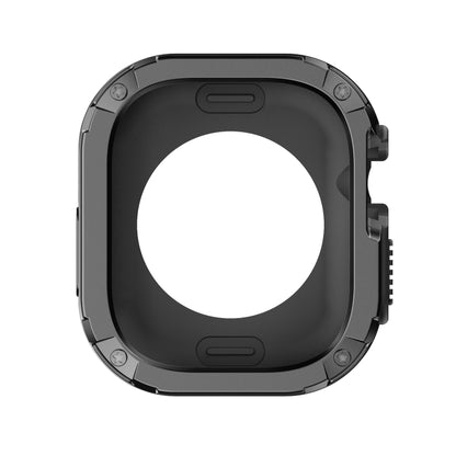 For Apple Watch Ultra 49mm 2-in-1 PC Hybrid TPU Armor Watch Case(Black) - Watch Cases by buy2fix | Online Shopping UK | buy2fix