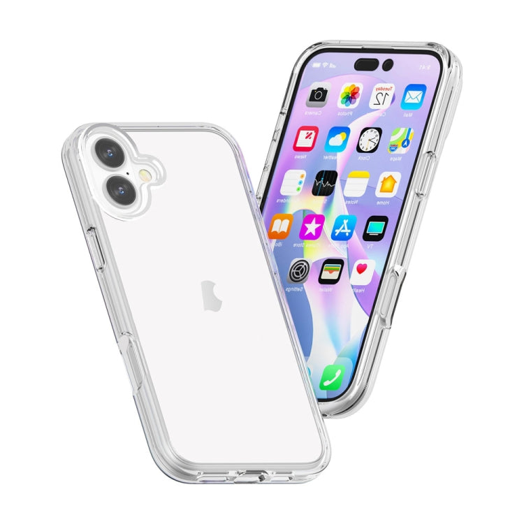 For iPhone 16 Plus Shockproof Terminator Transparent Phone Case(Transparent) - iPhone 16 Plus Cases by buy2fix | Online Shopping UK | buy2fix