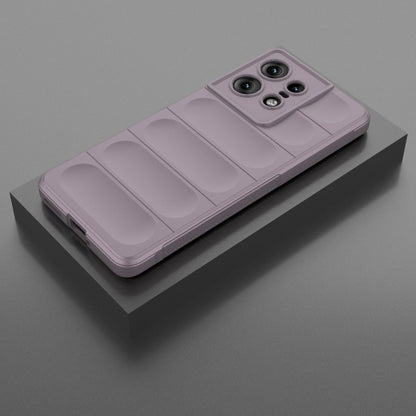 For Motorola Edge 50 Pro 5G Global Magic Shield TPU + Flannel Phone Case(Purple) - Motorola Cases by buy2fix | Online Shopping UK | buy2fix