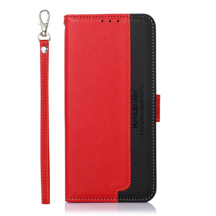 For iPhone 16 KHAZNEH Litchi Texture Leather RFID Phone Case(Red) - iPhone 16 Cases by buy2fix | Online Shopping UK | buy2fix