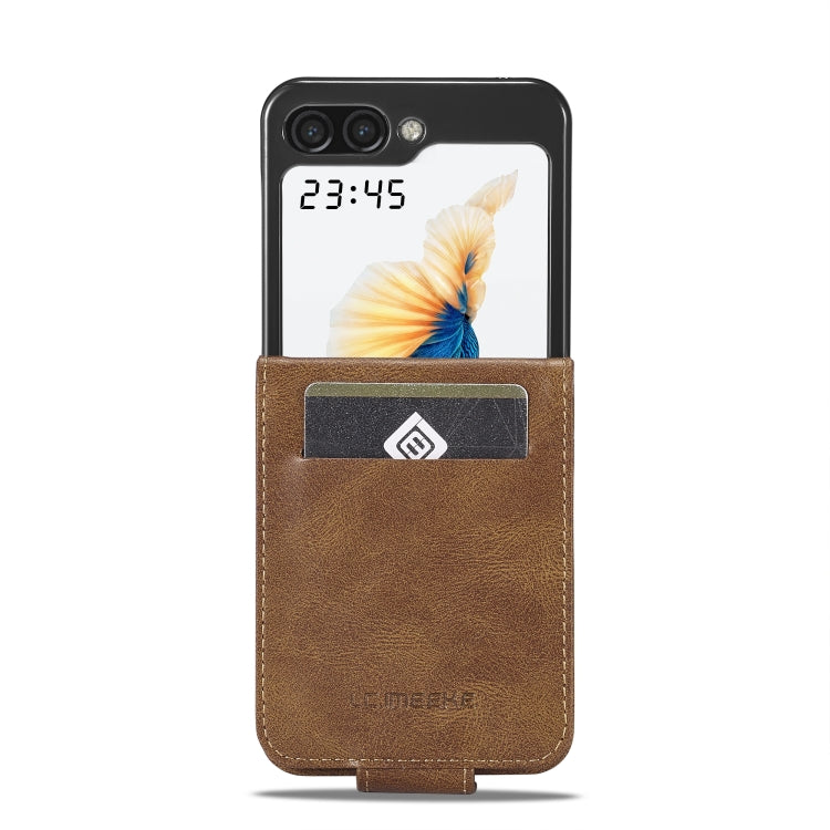 For Samsung Galaxy Z Flip6 5G LC.IMEEKE RFID Anti-theft Leather Phone Case(Brown) - Galaxy Z Flip6 5G Cases by LC.IMEEKE | Online Shopping UK | buy2fix