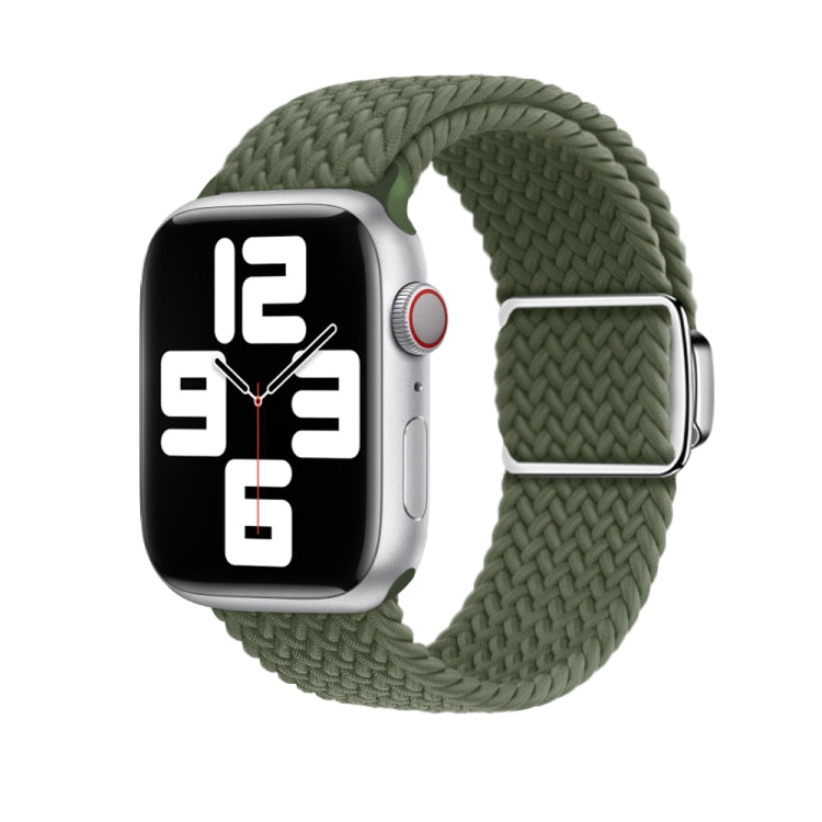 For Apple Watch Ultra 2 49mm Nylon Loop Magnetic Buckle Watch Band(Dark Olive) - Watch Bands by buy2fix | Online Shopping UK | buy2fix