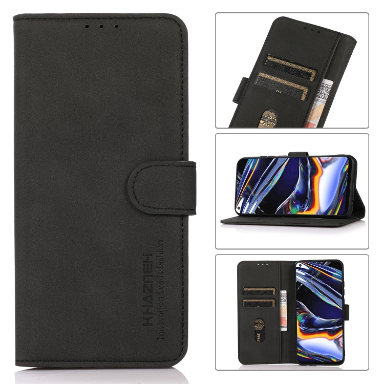 For Honor 90 KHAZNEH Matte Texture Leather Phone Case(Black) - Honor Cases by buy2fix | Online Shopping UK | buy2fix