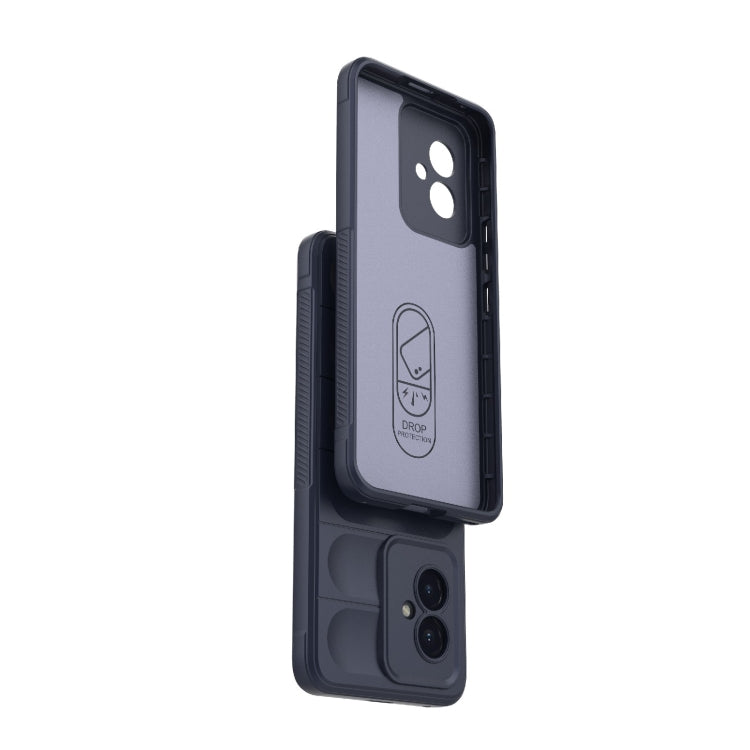 For Honor 100 5G Magic Shield TPU + Flannel Phone Case(Grey) - Honor Cases by buy2fix | Online Shopping UK | buy2fix