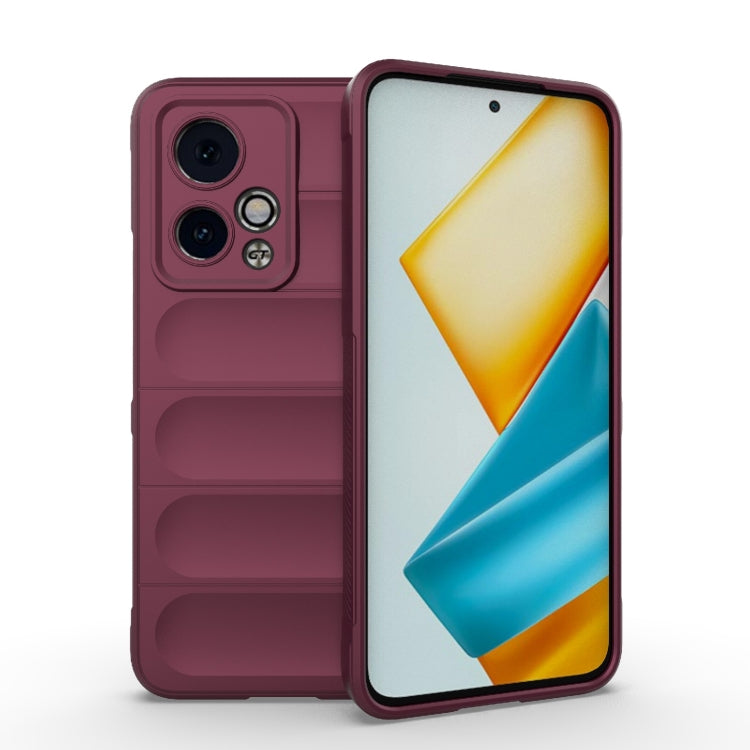 For Honor 90 GT 5G Magic Shield TPU + Flannel Phone Case(Wine Red) - Honor Cases by buy2fix | Online Shopping UK | buy2fix