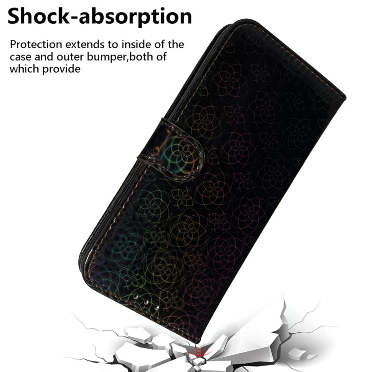 For Xiaomi Redmi Note 13 5G Colorful Magnetic Buckle Leather Phone Case(Black) - Note 13 Cases by buy2fix | Online Shopping UK | buy2fix