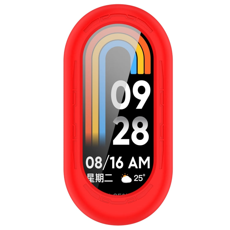 For Xiaomi Mi Band 8 Pure Color Silicone Watch Protective Case(Red) - Watch Cases by buy2fix | Online Shopping UK | buy2fix