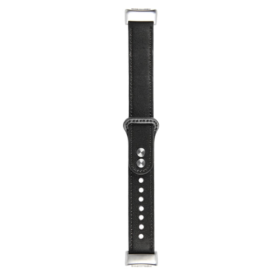 For Fitbit Charge 5 PU Leather Replacement Watch Band(Black) - Watch Bands by buy2fix | Online Shopping UK | buy2fix