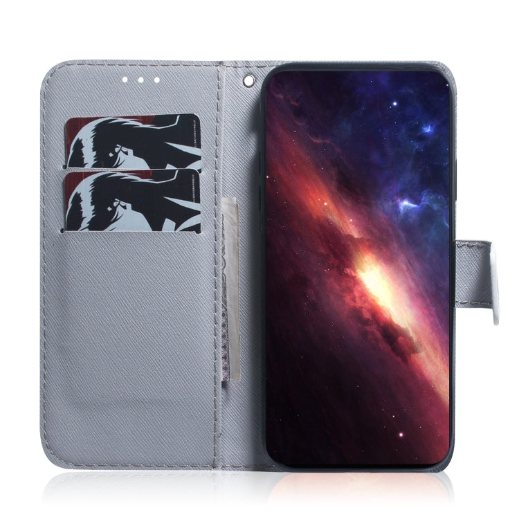 For iPhone 16 Pro Coloured Drawing Flip Leather Phone Case(White Wolf) - iPhone 16 Pro Cases by buy2fix | Online Shopping UK | buy2fix