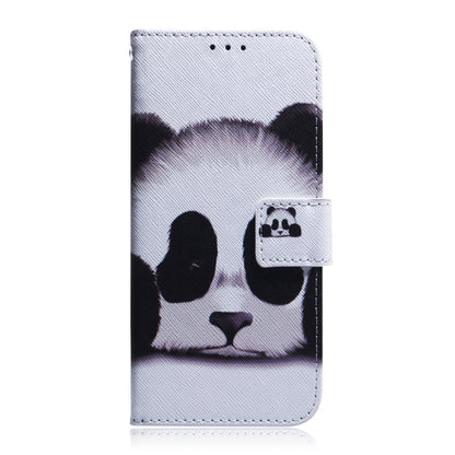 For iPhone 16 Plus Coloured Drawing Flip Leather Phone Case(Panda) - iPhone 16 Plus Cases by buy2fix | Online Shopping UK | buy2fix