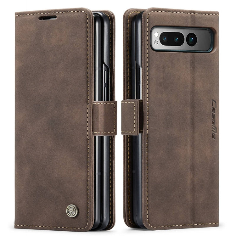 For Google Pixel Fold CaseMe 013 Multifunctional Horizontal Flip Leather Phone Case(Coffee) - Google Cases by CaseMe | Online Shopping UK | buy2fix