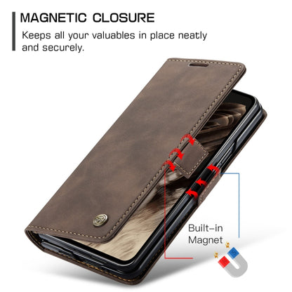 For Google Pixel Fold CaseMe 013 Multifunctional Horizontal Flip Leather Phone Case(Coffee) - Google Cases by CaseMe | Online Shopping UK | buy2fix