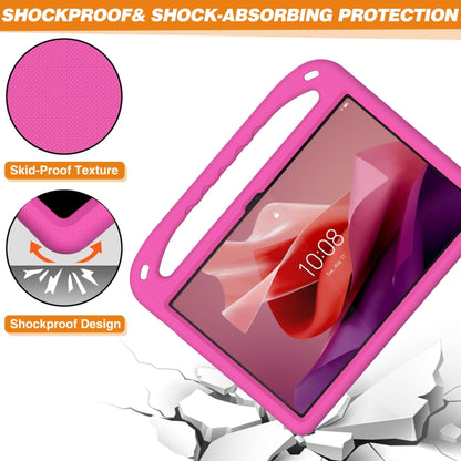 For Lenovo Tab P12 12.7 Handle Portable EVA Shockproof Tablet Case(Rose Red) - Lenovo by buy2fix | Online Shopping UK | buy2fix