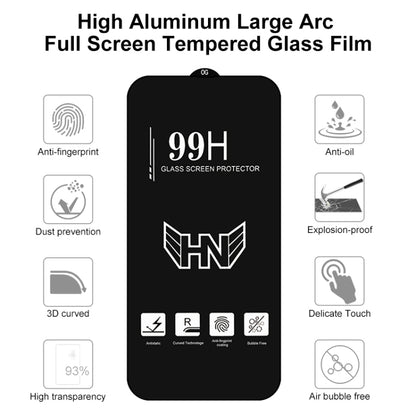 For iPhone 16 Pro High Aluminum Large Arc Full Screen Tempered Glass Film - iPhone 16 Pro Tempered Glass by buy2fix | Online Shopping UK | buy2fix