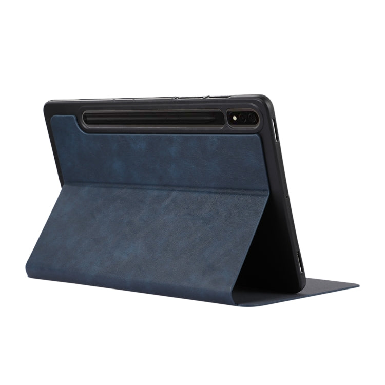 For Samsung Galaxy Tab S9 TPU Flip Tablet Protective Leather Case(Dark Blue) - Galaxy Tab S9 Cases by buy2fix | Online Shopping UK | buy2fix