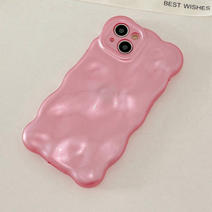 For iPhone 16 Pro Wave Bubbles TPU Phone Case(Pearlescent Pink) - iPhone 16 Pro Cases by buy2fix | Online Shopping UK | buy2fix