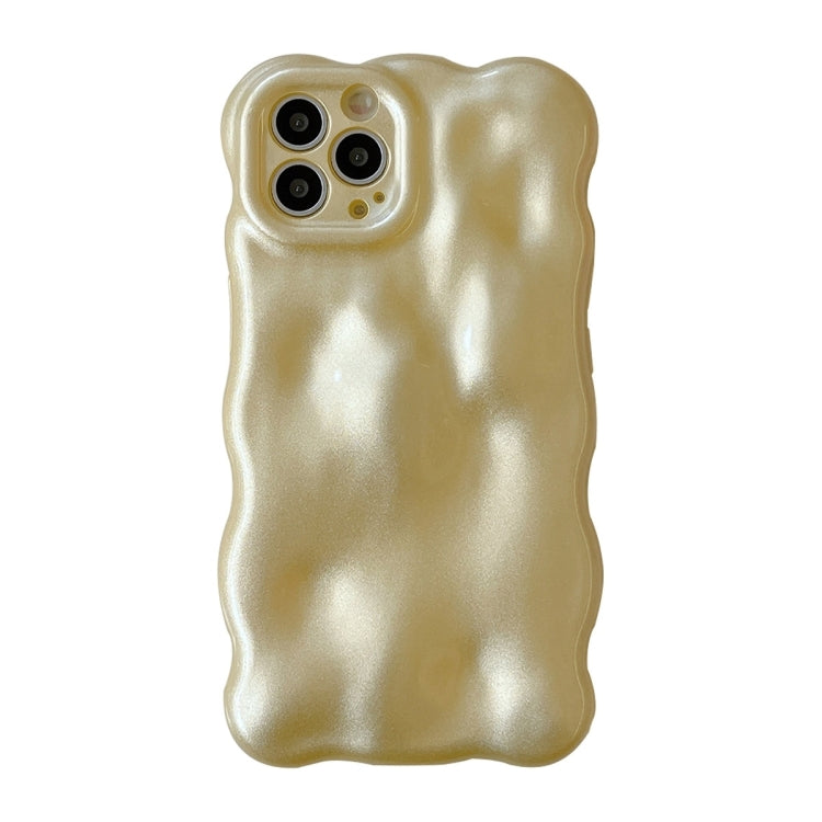 For iPhone 16 Pro Wave Bubbles TPU Phone Case(Pearlescent Yellow) - iPhone 16 Pro Cases by buy2fix | Online Shopping UK | buy2fix