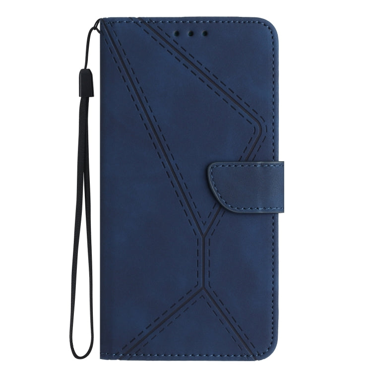 For Samsung Galaxy S24+ 5G Stitching Embossed Leather Phone Case(Blue) - Galaxy S24+ 5G Cases by buy2fix | Online Shopping UK | buy2fix