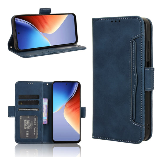 For Blackview A96 Skin Feel Calf Texture Card Slots Leather Phone Case(Blue) - More Brand by buy2fix | Online Shopping UK | buy2fix