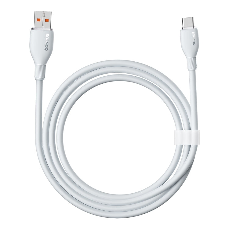 Baseus Pudding Series 100W USB to Type-C Fast Charging Data Cable, Length:1.2m(White) - USB-C & Type-C Cable by Baseus | Online Shopping UK | buy2fix