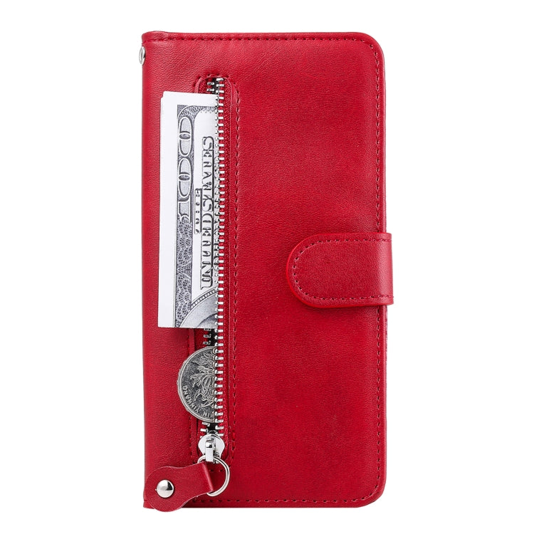 For Xiaomi Redmi Note13 Pro 5G Global Fashion Calf Texture Zipper Leather Phone Case(Red) - 13 Pro Cases by buy2fix | Online Shopping UK | buy2fix