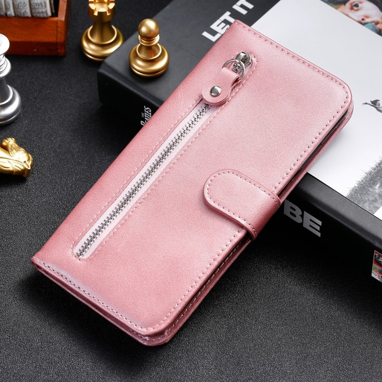 For Xiaomi Redmi Note13 Pro 4G Global/Poco M6 Pro 4G Fashion Calf Texture Zipper Leather Phone Case(Rose Gold) - Note 13 Pro Cases by buy2fix | Online Shopping UK | buy2fix