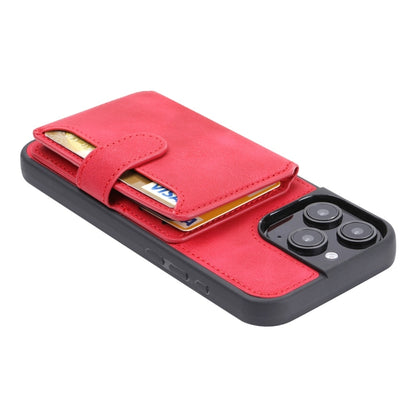 For iPhone 16 Pro Max Skin Feel Dream RFID Anti-theft PU Card Bag Phone Case(Red) - iPhone 16 Pro Max Cases by buy2fix | Online Shopping UK | buy2fix