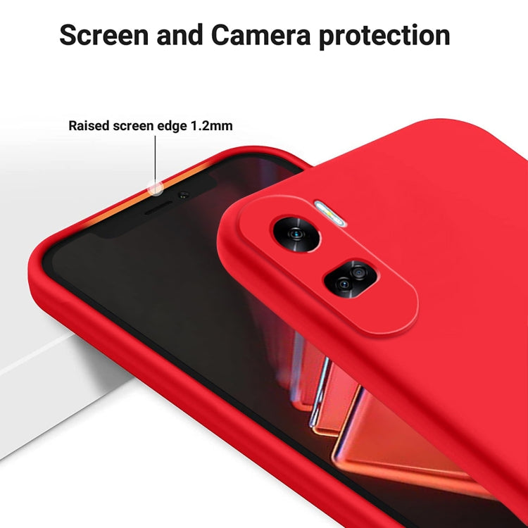 For Honor 90 Lite / X50i Pure Color Liquid Silicone Shockproof Phone Case(Red) - Honor Cases by buy2fix | Online Shopping UK | buy2fix