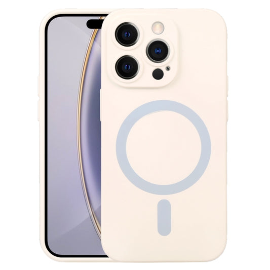 For iPhone 16 Pro Liquid Silicone Magsafe Phone Case(White) - iPhone 16 Pro Cases by buy2fix | Online Shopping UK | buy2fix