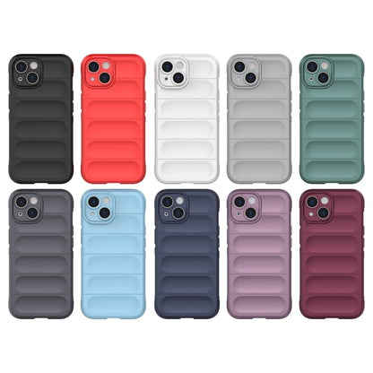 For iPhone 15 Magic Shield TPU + Flannel Phone Case(Grey) - iPhone 15 Cases by buy2fix | Online Shopping UK | buy2fix