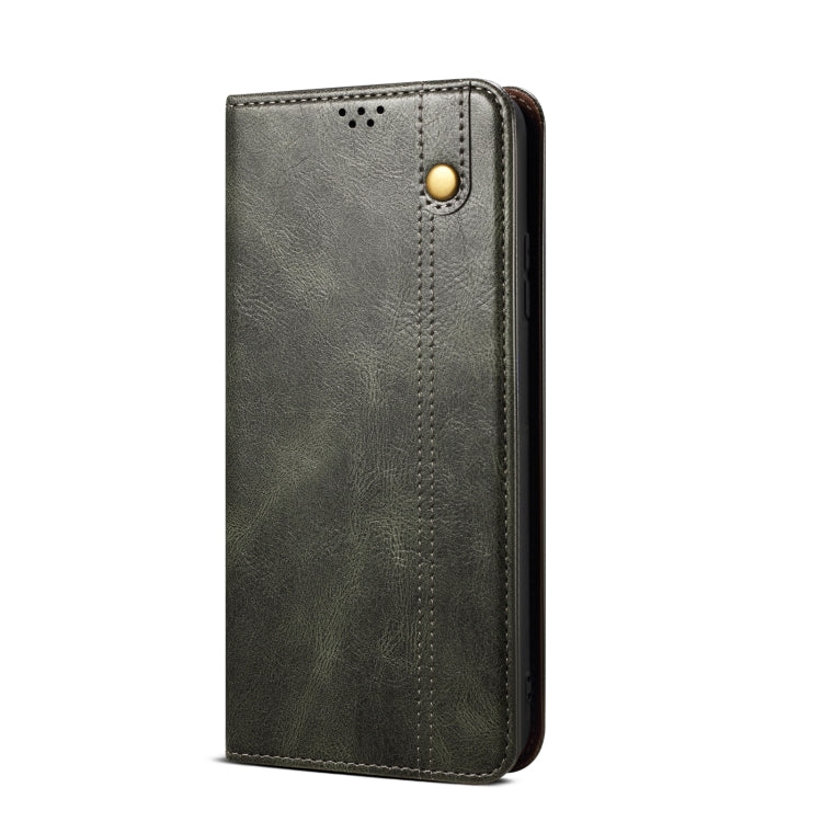 For OnePlus 12 Oil Wax Crazy Horse Texture Leather Phone Case(Green) - OnePlus Cases by buy2fix | Online Shopping UK | buy2fix