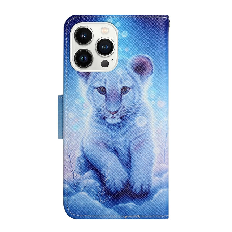 For iPhone 16 Pro 3D Colored Drawing Flip Leather Phone Case(Leopard) - iPhone 16 Pro Cases by buy2fix | Online Shopping UK | buy2fix