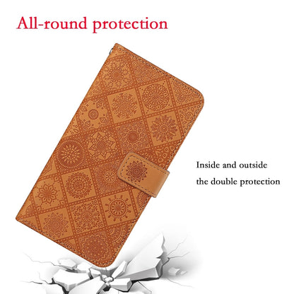 For iPhone 16 Pro Max Ethnic Style Embossed Pattern Leather Phone Case(Brown) - iPhone 16 Pro Max Cases by buy2fix | Online Shopping UK | buy2fix