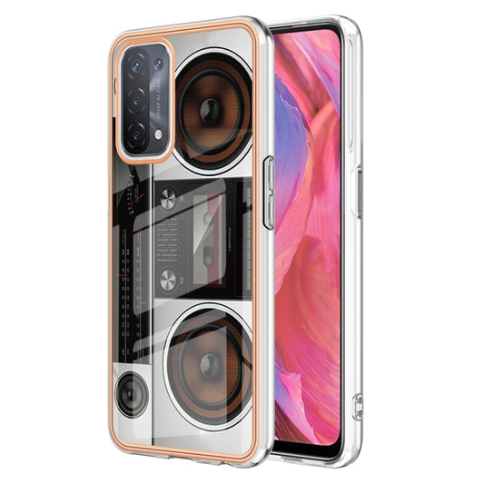 For OPPO A74 / A93 5G / A54 5G / A93s 5G Electroplating Marble Dual-side IMD Phone Case(Retro Radio) - OPPO Cases by buy2fix | Online Shopping UK | buy2fix