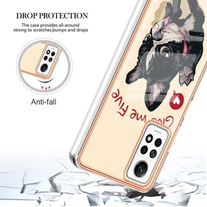 For Xiaomi Redmi Note 12 Pro 4G Global Electroplating Marble Dual-side IMD Phone Case(Lucky Dog) - Xiaomi Cases by buy2fix | Online Shopping UK | buy2fix