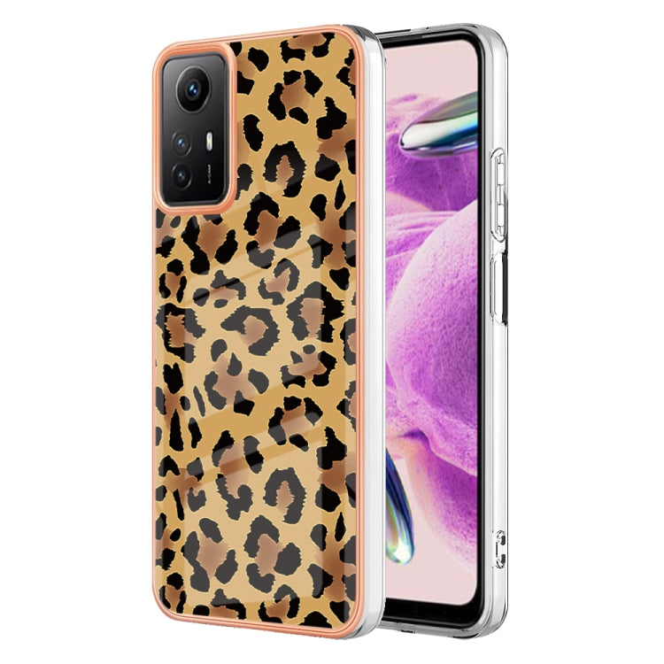 Xiaomi Redmi Note 12S 4G Electroplating Marble Dual-side IMD Phone Case(Leopard Print) - Xiaomi Cases by buy2fix | Online Shopping UK | buy2fix